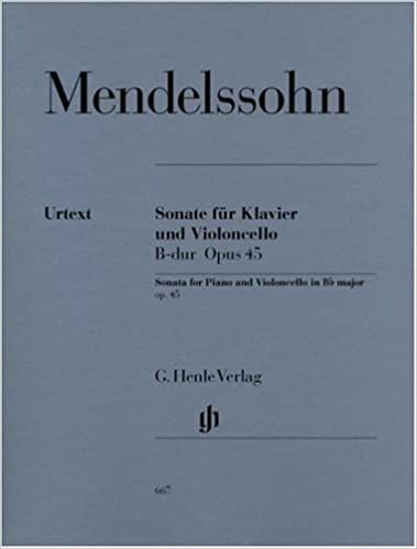 Sonata for Piano and Violoncello B flat major op. 45 - piano and cello - (HN 667) indir