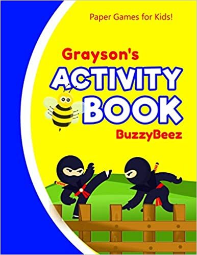 indir Grayson&#39;s Activity Book: Ninja 100 + Fun Activities | Ready to Play Paper Games + Blank Storybook &amp; Sketchbook Pages for Kids | Hangman, Tic Tac Toe, ... Name Letter G | Road Trip Entertainment