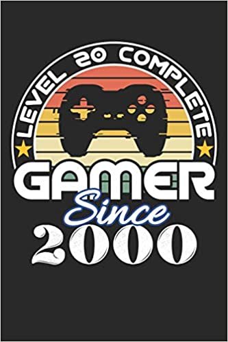 Level 20 complete Gamer since 2000: funny retro vintage 20th Gamer Birthday Gift notebook / journal gaming lovers gift indir