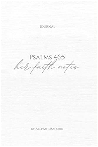 indir Her Faith Notes - Psalms 46:5 God is within her 6x9 White Paperback Faith Journal