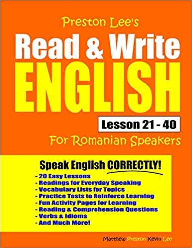 تحميل Preston Lee&#39;s Read &amp; Write English Lesson 21 - 40 For Romanian Speakers