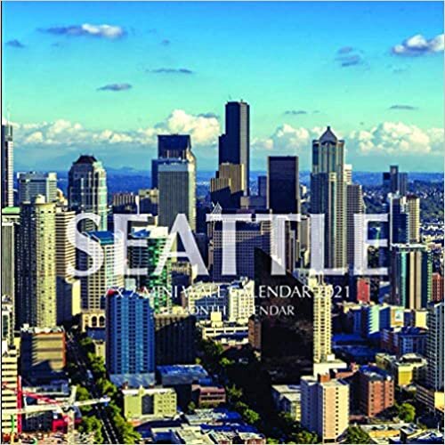 indir Seattle 7 x 7 Mini Wall Calendar 2021: 16 Month Calendar