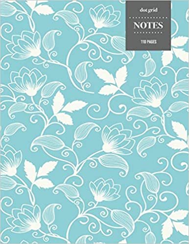 Dot Grid Notes 110 Pages: Vintage Floral Premium Notebook for Professionals and Students, Teachers and Writers | Light Blue Floral Vine Pattern indir