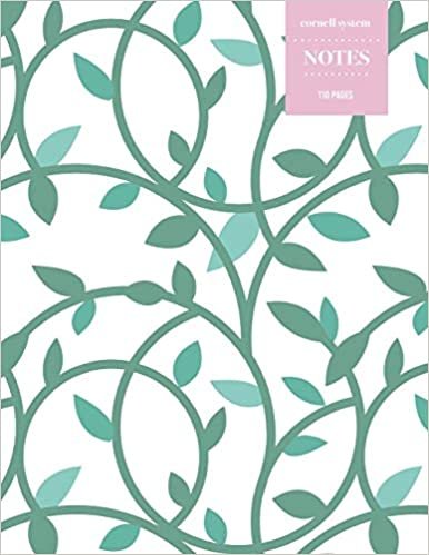Cornell System Notes 110 Pages: Vintage Floral Notebook for Professionals and Students, Teachers and Writers | Light Green Vine Pattern indir