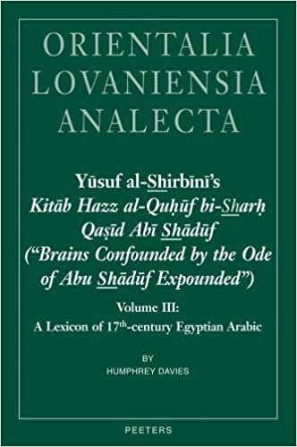 Yusuf Al-Shirbini's Kitab Hazz Al-Quhuf Bi-Sharh Qasid ABI Shaduf ('brains Confounded by the Ode of Abu Shaduf Expounded'): Volume III: A Lexicon of 17th-Century Egyptian Arabic