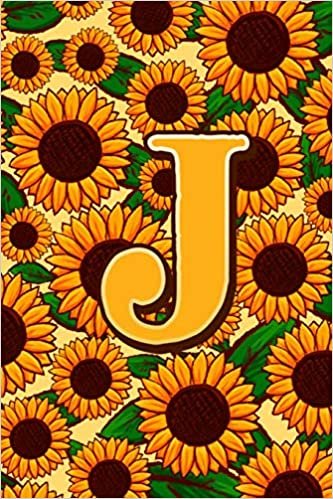 indir J: Letter J Monogram Sunflowers Notebook &amp; Journal