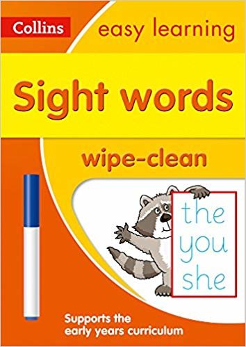 Sight Words Age 3-5 Wipe Clean Activity Book