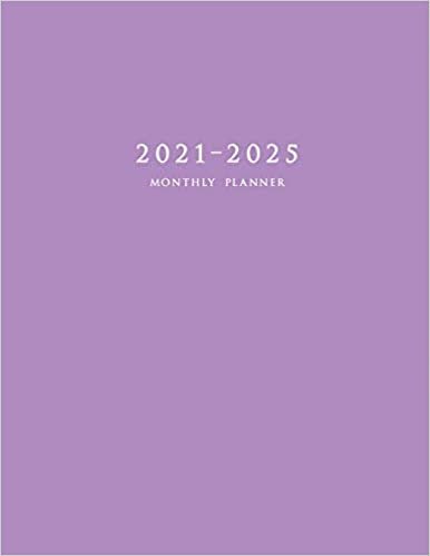 indir 2021-2025 Monthly Planner: Large Five Year Planner with Purple Cover
