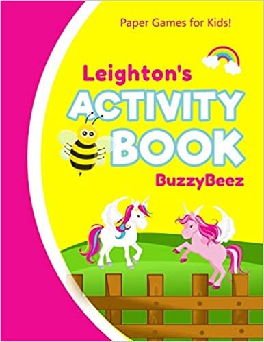Leighton's Activity Book: 100 + Pages of Fun Activities | Ready to Play Paper Games + Storybook Pages for Kids Age 3+ | Hangman, Tic Tac Toe, Four in ... Letter L | Hours of Road Trip Entertainment indir