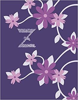 indir Z: Letter Z lined journal, Personalized Monogram for Girls and Women Who love flowers, &quot;8.5x11&quot; - 110 pages
