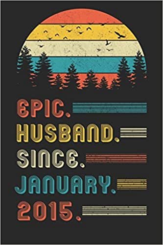 تحميل Epic Husband Since January 2015: Composition Notebook 5th Wedding Anniversary Gift for Him.