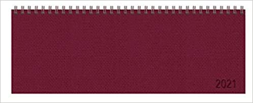 Tischquerkalender Professional Premium rot 2021: 1 Woche 2 Seiten; Bürokalender mit edlem Hardcover und nützlichen Zusatzinformationen im Format: 29,8 x 10,5 cm indir