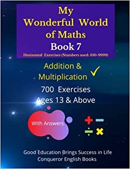 تحميل My Wonderful World of Maths - Book 7: 50 Pages of Mixed Addition &amp; Multiplication Exercises. (My Wonderful World of Maths - Horizontal Version (Addition &amp; Multiplication))