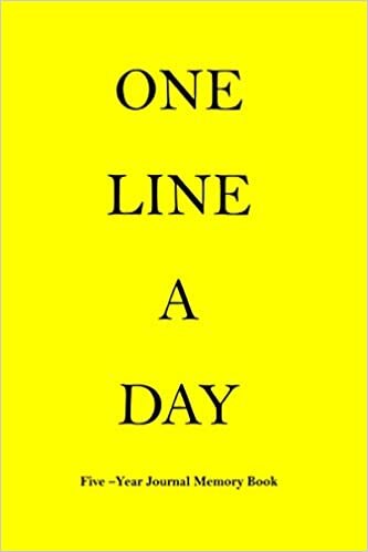 One Line A Day: All Yellow Color Cover : daily to do list planner Five –Year Journal Memory Book record funny, loving, sad, happy size 6x9 ( daily to do book ) indir