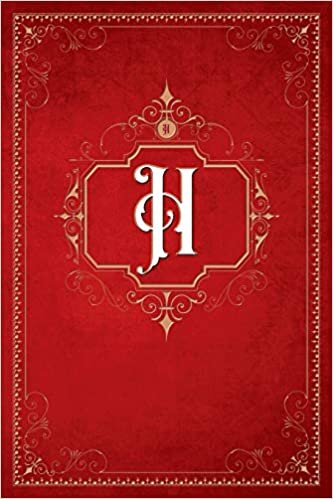 H: Vintage Royal Gold & Red Style Monogram Initial Letter H Notebook - Professionally designed gift composition notebook - Paperback Diary Journal - ... - index pages - Vintage - Stylish - Yours! indir