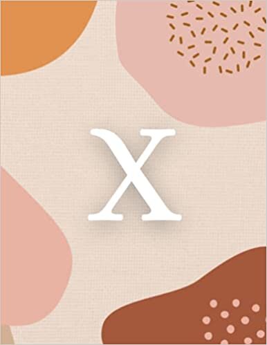 X: Monogram Lined Journal | 120 Pages | Large 8.5 x 11 inches (Boho Chic Monogram Journals) indir