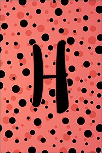 indir H: Letter H Monogram Black Red &amp; Pink Polka Dot Notebook &amp; Journal