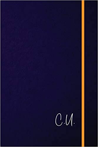 C.U.: Classic Monogram Lined Notebook Personalized With Two Initials - Matte Softcover Professional Style Paperback Journal Perfect Gift for Men and Women indir