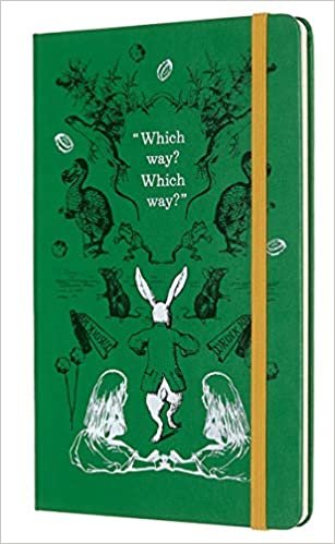 Moleskine Limited Edition Alice In Wonderland 12 Month 2020 Weekly Planner, Hard Cover, Large (5" x 8.25") Green