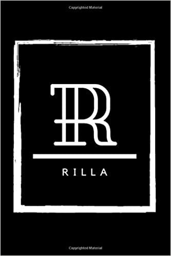 R - Rilla: Monogram initial R for Rilla notebook | Birthday Journal Gift | Lined Notebook /Pretty Personalized Name Letter Journal Gift for Rilla | 6x9 Inches , 100 Pages , Soft Cover, Matte Finish indir