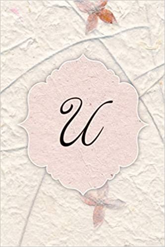 indir U: Western Wallflower Petal Journal, Monogram Initial Letter U Lined Pages Flower Notebook