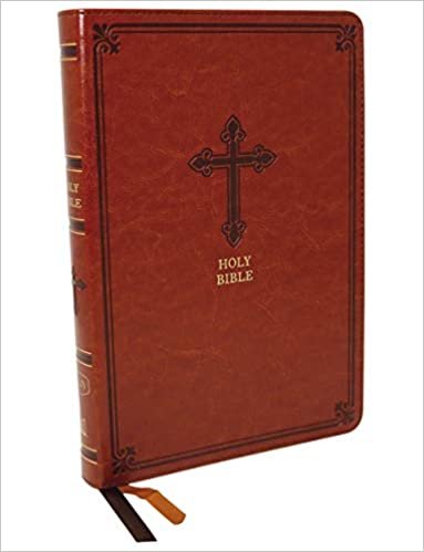 The Holy Bible: King James Version, Thinline Chestnut Leathersoft, Red Letter, Comfort Print, Large Print