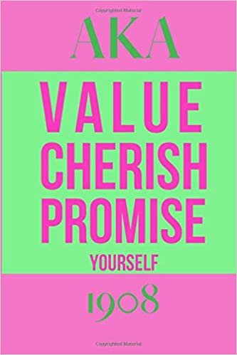 AKA Value Cherish Promise Yourself 1908: Inspirational Quotes Blank Lined Journal