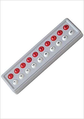 SCHUBI ABACO 20 mit Zahlen: Modell A 10/10 Kugeln (rot/weiß) indir