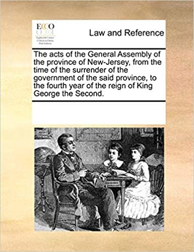 The acts of the General Assembly of the province of New-Jersey, from the time of the surrender of the government of the said province, to the fourth year of the reign of King George the Second. indir