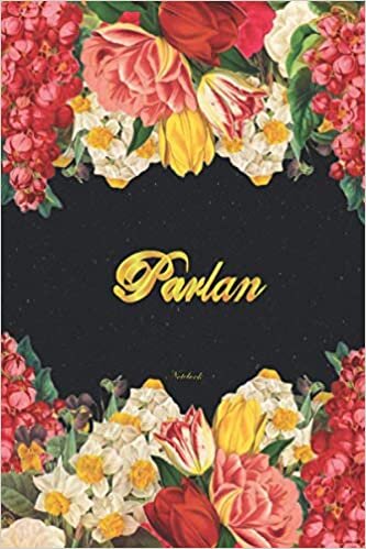 Parlan Notebook: Lined Notebook / Journal with Personalized Name, & Monogram initial P on the Back Cover, Floral cover, Gift for Girls & Women indir