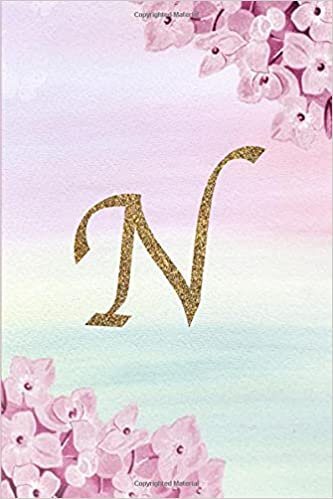 indir N. Monogram Initial N Cover. Blank Lined Journal Notebook Planner Diary.