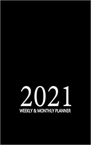 2021 Weekly & Monthly Planner: 2021 planner purse size,One Year Pocket Planner Paperback ,Mini Calendar,12 Months Calendar with Holiday, 52 Weekly Planner, Black & White Cover indir