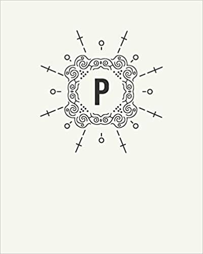 indir P: 110 Dot-Grid Pages | Monogram Journal and Notebook with a Light Background and Classic Line Design | Personalized Initial Letter Journal | Monogramed Composition Notebook