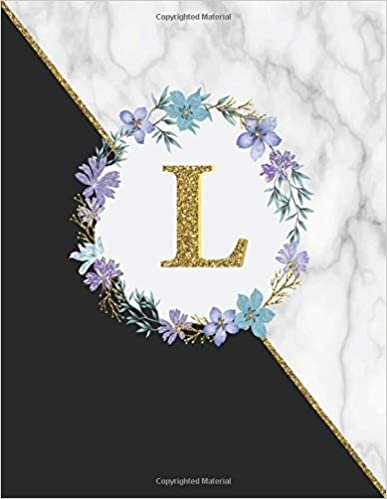 indir L : Initial Monogram Letter L Marble Sketchbook: Large Journal With Blank Papers For Drawing And Sketching Perfect Gift for Girls and Women (8.5&quot; x 11&quot;) with 110 Pages