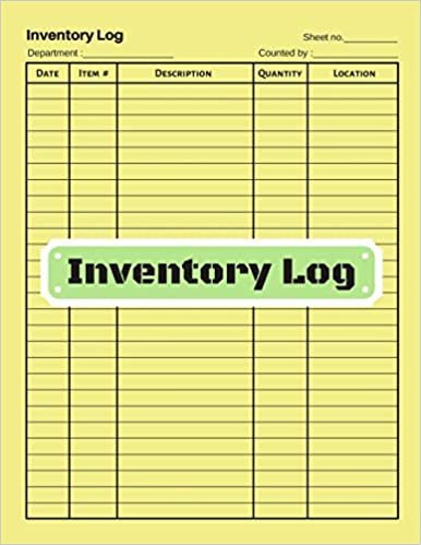 Inventory log: V.13 - Inventory Tracking Book, Inventory Management and Control, Small Business Bookkeeping / double-sided perfect binding, non-perforated indir