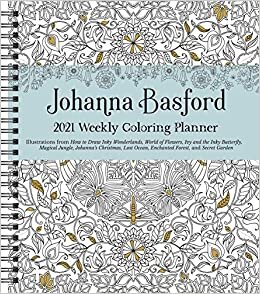 Johanna Basford 2021 Weekly Coloring Planner Calendar اقرأ