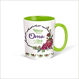 Trötsch Tasse Kranz Oma weiß grün: Kaffeetasse Teetasse Geschenkidee Geschenk (Keramiktasse / Blumenkranz) indir