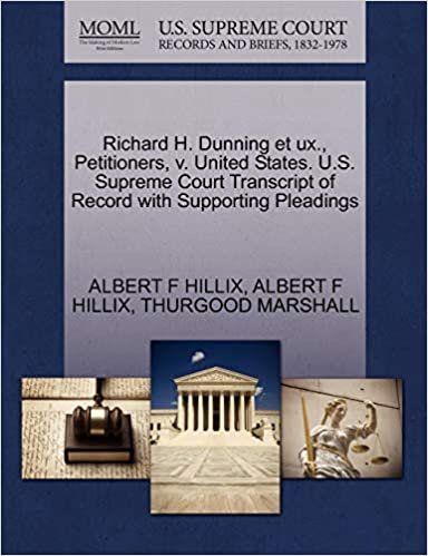 Richard H. Dunning et ux., Petitioners, v. United States. U.S. Supreme Court Transcript of Record with Supporting Pleadings indir