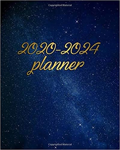 2020-2024 Planner: Awesome Milky Way Galaxy Five Year Monthly Organizer, Schedule Agenda & Planner | 5 Year Spread View Calendar with To-Do’s, Inspirational Quotes, U.S. Holidays, Vision Board & Notes indir