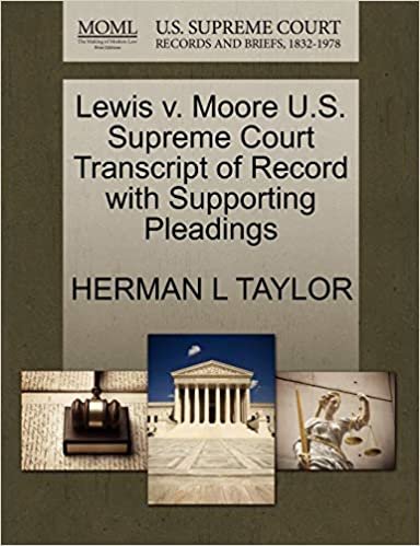 indir Lewis v. Moore U.S. Supreme Court Transcript of Record with Supporting Pleadings
