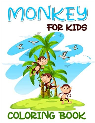 تحميل Monkey Coloring Book for Kids: Beautiful Monkeys Designs for Kids and Childs and All Ages to Drawing, Relaxation and Stress Relief