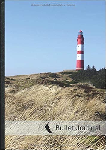 Bullet Journal: ca. A4-Format, 100+ Seiten, Soft Cover • „Amrum Leuchtturm“ • Original #MoinAmrum Dot Grid Notebook • Perfekt als Tagebuch, Zeichenbuch, Kalligraphie Buch indir