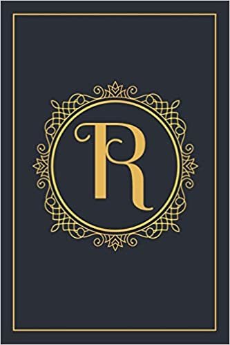 indir R: Monogram Notebook Black and Gold Journal
