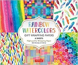 اقرأ Rainbow Watercolors Gift Wrapping Papers - 6 Sheets: High-Quality 24 X 18 Inch Wrapping Paper الكتاب الاليكتروني 