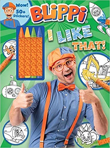 Blippi: I Like That!  Coloring Book with Crayons: Blippi Coloring Book with Crayons