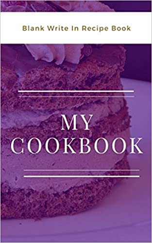 تحميل My Cookbook - Blank Write In Recipe Book - Purple And White - Includes Sections For Ingredients And Directions.