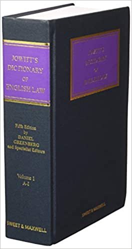 اقرأ Jowitts Dictionary English Law الكتاب الاليكتروني 