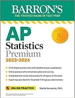 تحميل AP Statistics Premium, 2023-2024: 9 Practice Tests + Comprehensive Review + Online Practice