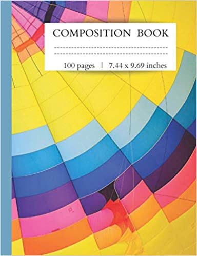 Composition Book Rainbow: Wide Ruled Lined Paper book, Notebook, Journal, Bright Colorful cover, for Kids, s, Middle, High School, girls, boys, Back to School and Home College Writing Notes indir