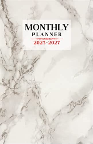 ダウンロード  2023-2027 Monthly Planner/Calendar: 5 Years Monthly Planner Calendar Schedule Organizer 5.5 in x 8.5 in | January 2023 to December 2027 (60 Months) | Marble Theme 本